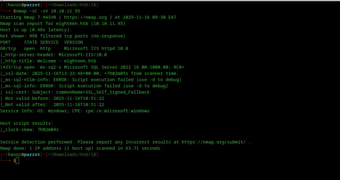 nmap scan
