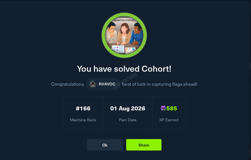 HTB Cohort Complete Writeup (CVE-2026-39987, CVE-2026-41651): SSRF Vhost Discovery, Marimo Pre-Auth WebSocket RCE and PackageKit Pack2TheRoot Root Escalation