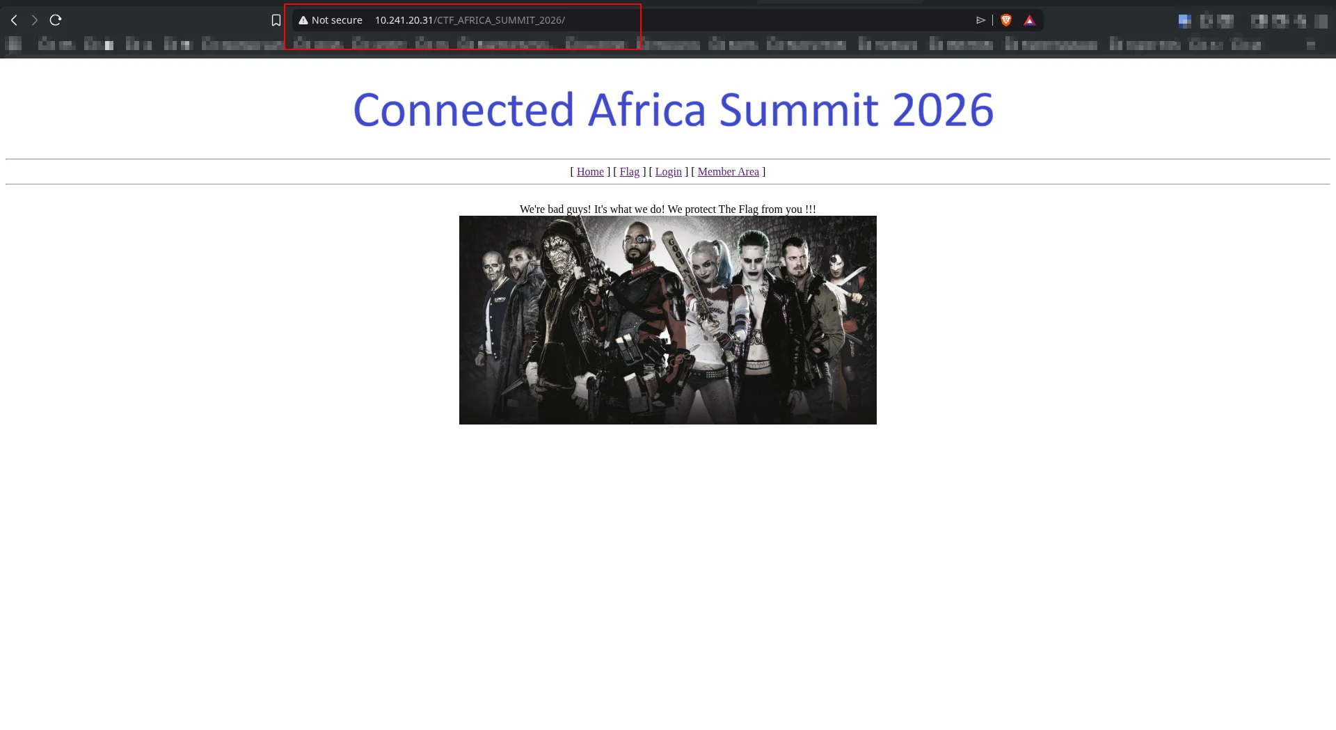 The CTF Africa Summit 2026 challenge homepage