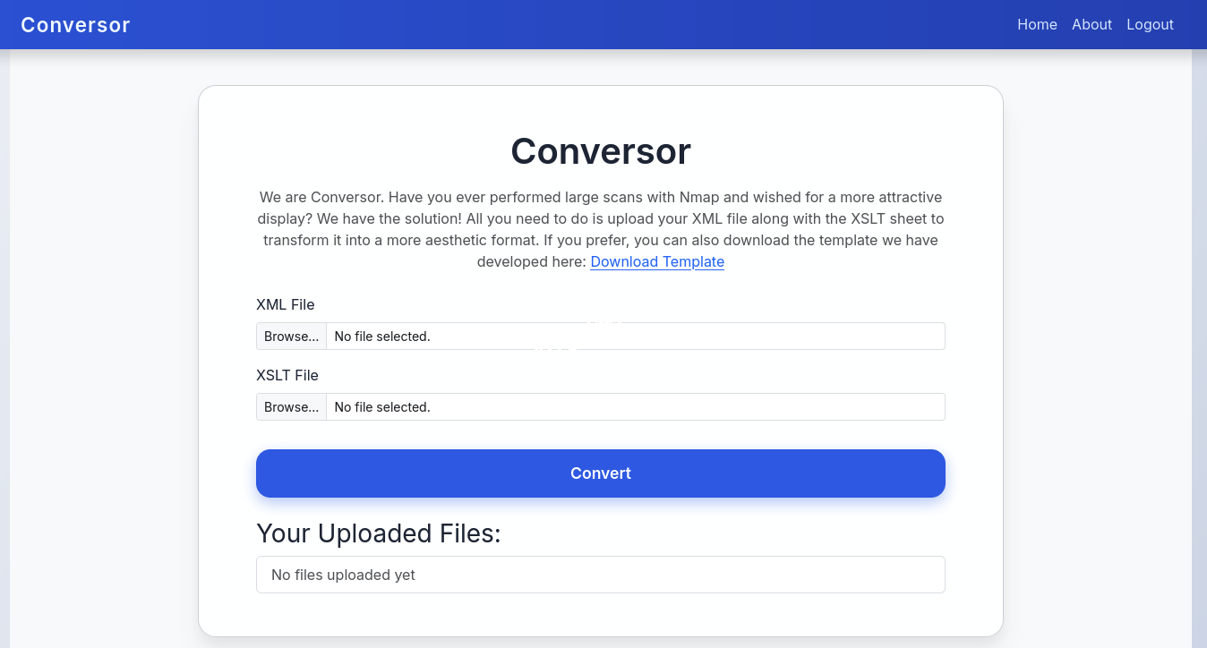 Conversor Website Dashboard