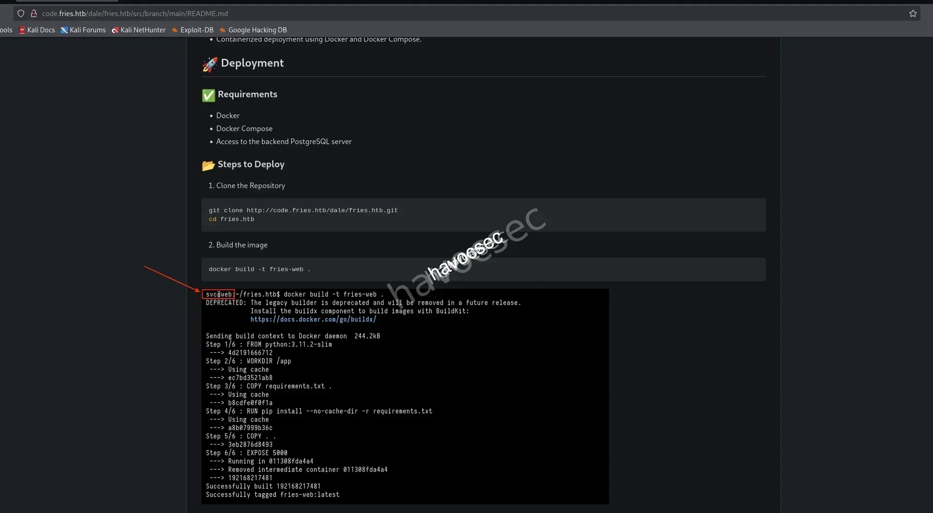Fries Website Code Gitea README