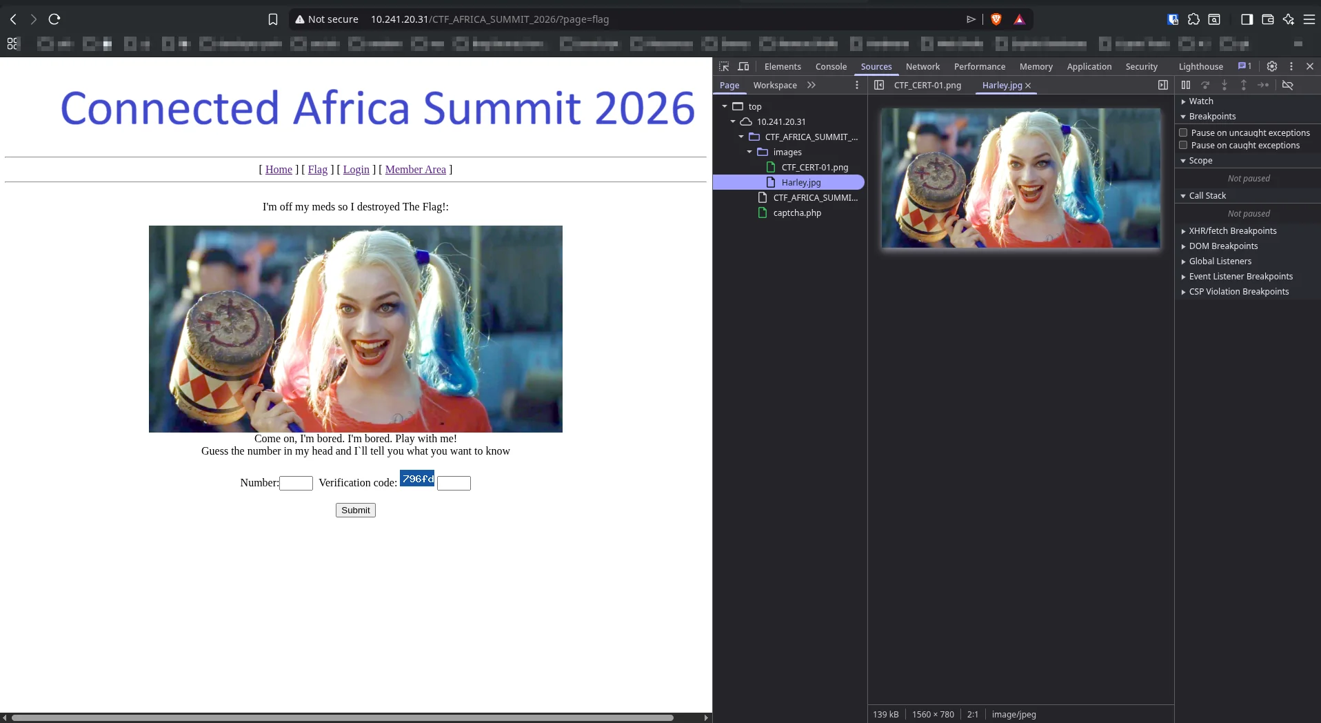 Identifying Harley.jpg via browser DevTools