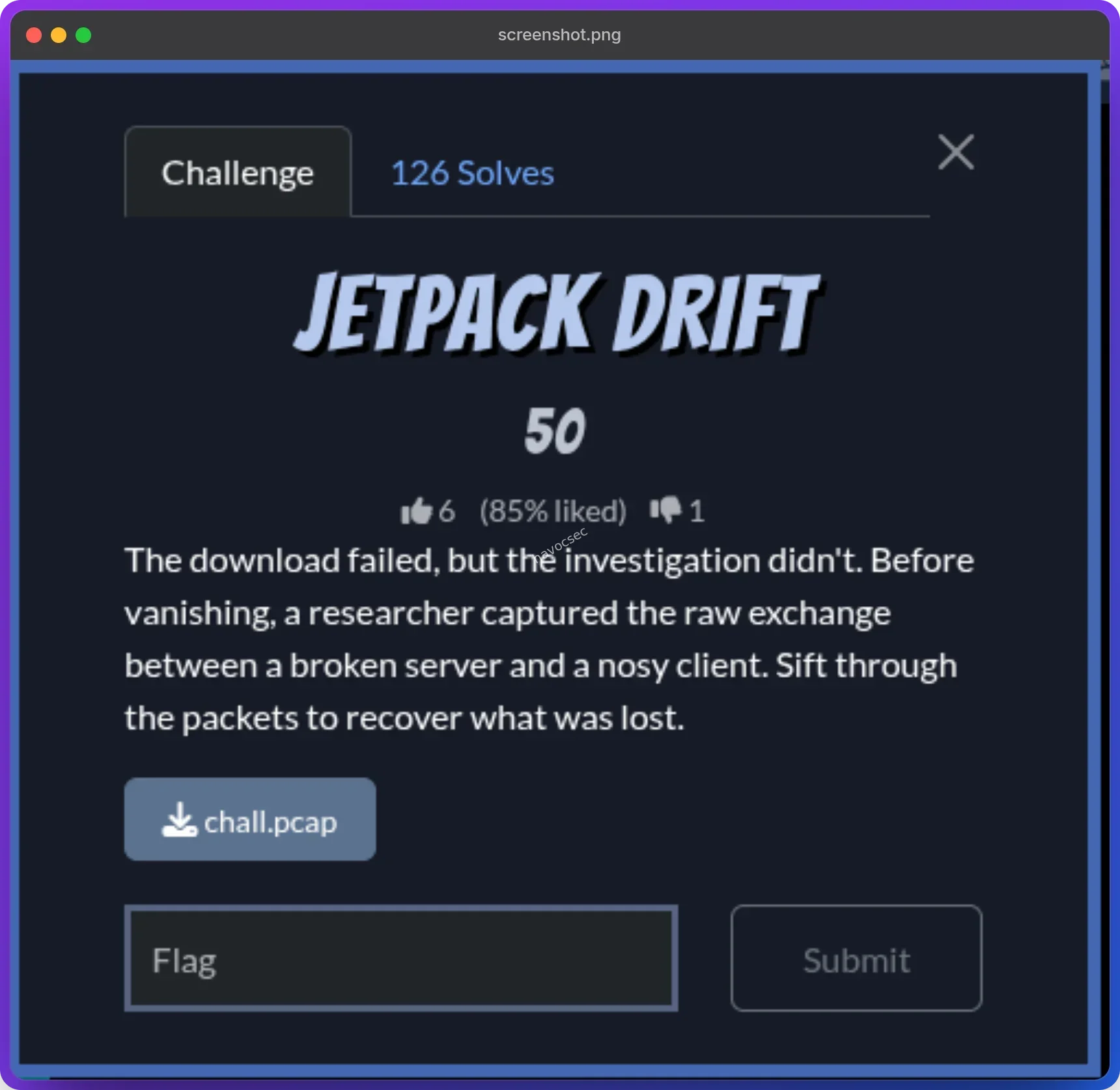 Jetpack Drift challenge description
