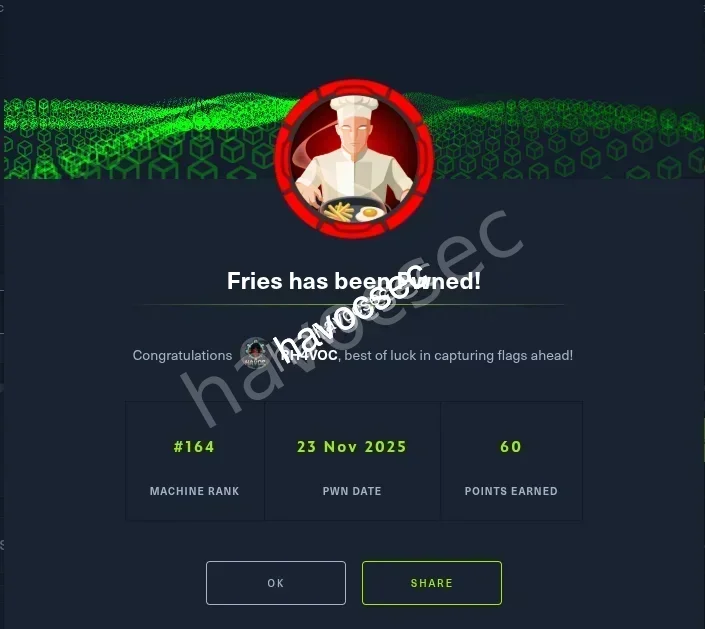 HTB Fries-complete Writeup