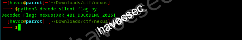 the final flag after running the script