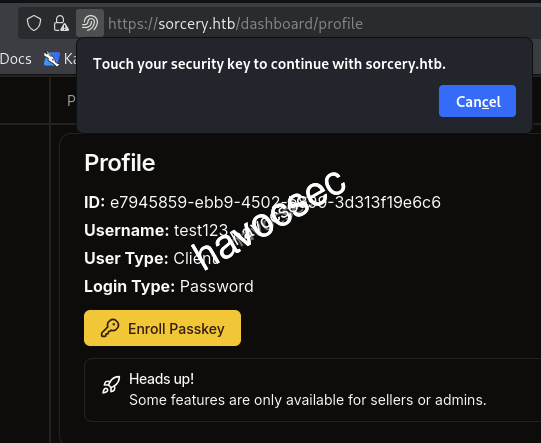 Enroll Passkey