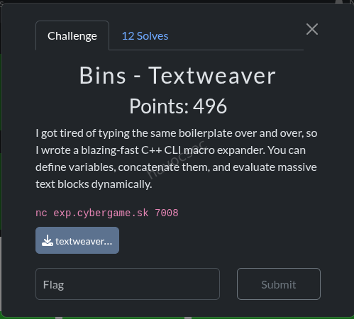 textweaverichallenge
