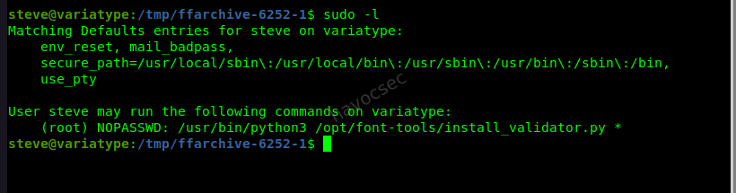NOPASSWD sudo privileges enumeration
